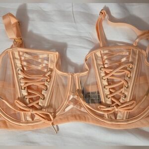 Honey Birdette Shannon Peach Corset-Style Bra  34DDD
